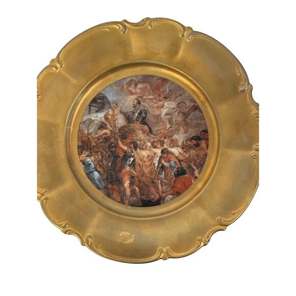 VTG Hutschenreuther Sylvia German Porcelain Plates Raffaello Gold Charger - Picture 3 of 16